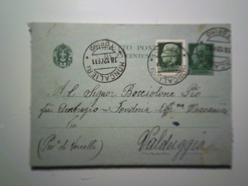 Buglietto postale viaggiato - postale,