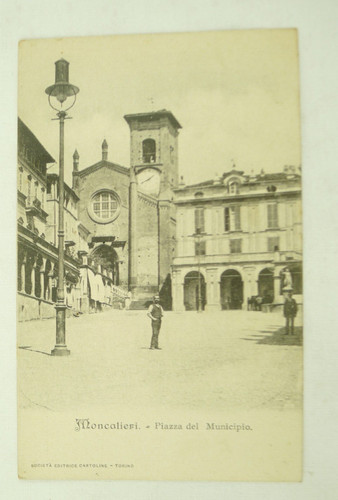 Cartolina moncalieri piazza - cartolina,