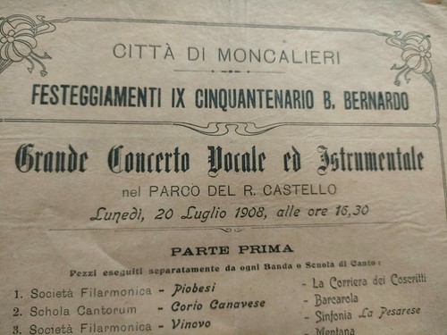 Moncalieri 1908 locandina di - moncalieri,