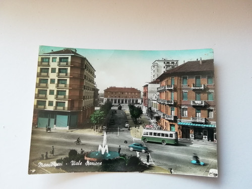 Cartolina moncalieri viale - moncalieri,