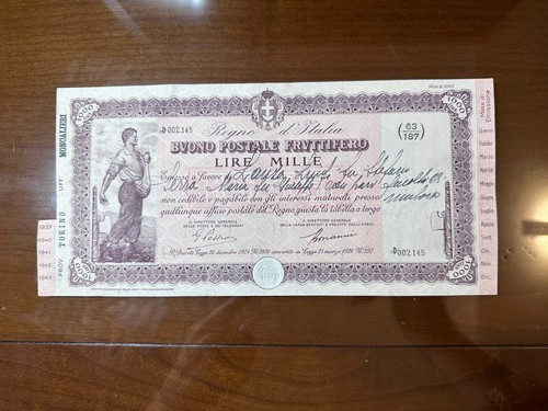 Buono postale fruttifero - buono,