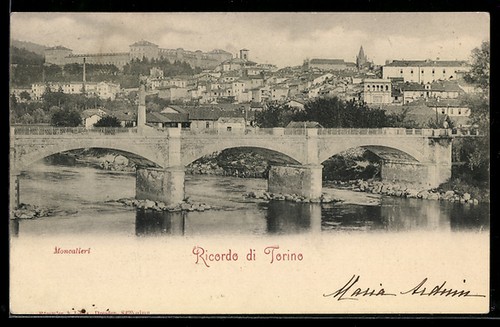 Cartolina torino moncalieri - cartolina, torino,