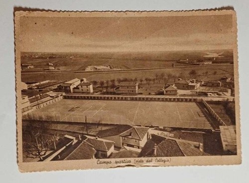 Cartolina campo sportivo visto - cartolina,