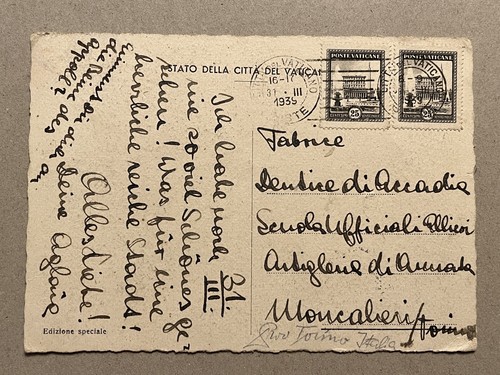 Cartolina vaticano 1939 - m),